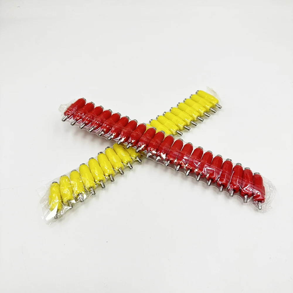 

200pcs Chicken nipple drinkers Steel columns nipple 8 mm Red Yellow Bird drinking nipple Poultry Waterer Equipment Wholesale