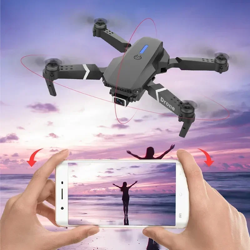 

Professinal Drone With Wide Angle HD 4K Camera Dron Gift Toy New E88 Quadcopter WIFI FPV Height Hold RC Foldable Quadcopter