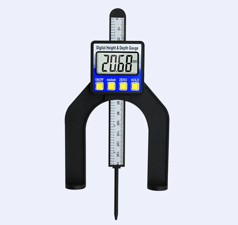 Digital Depth Caliper Height Gauge Digital Tread Depth Gauge LCD Magnetic Self Standing Aperture 0-80mm
Digital Depth Caliper Height Gauge Digital Tread Depth Gauge LCD Magnetic Self Standing Aperture 0-80mm