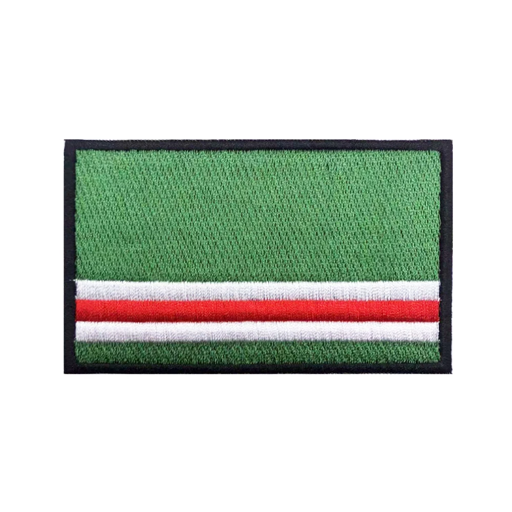

Chechen flag Patches Armband Embroidered Patch Hook & Loop Iron On Embroidery Badge Military Stripe