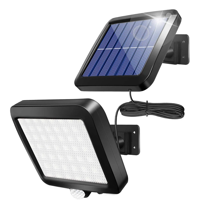 

2X Solar Power Wall Light Outdoor Motion Sensor Light 56 LED Security Night Light For Garden Garage Driveway Porch Fence