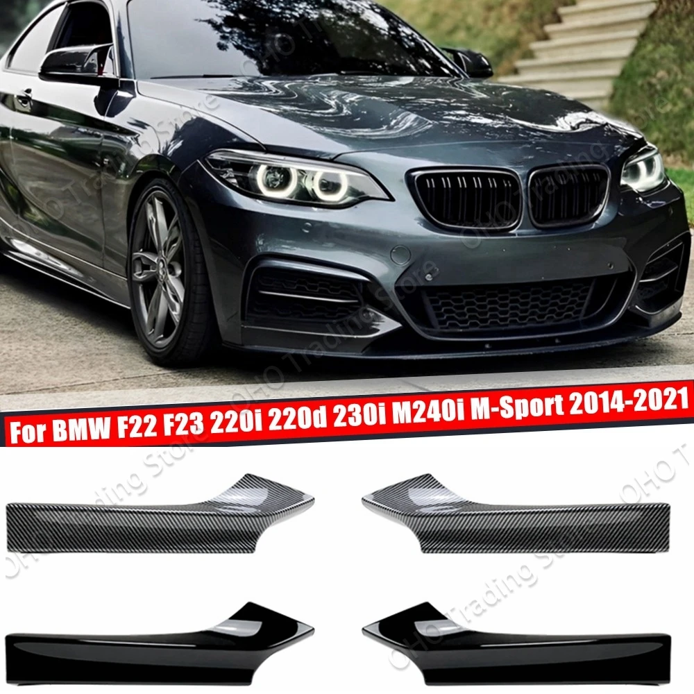 

Front Bumper Splitter Diffuser For BMW 2 Series F22 F23 M235i M240i 218i 218d 220i 220d 225i 228i 230i M-Sport Tuning 2014-2021