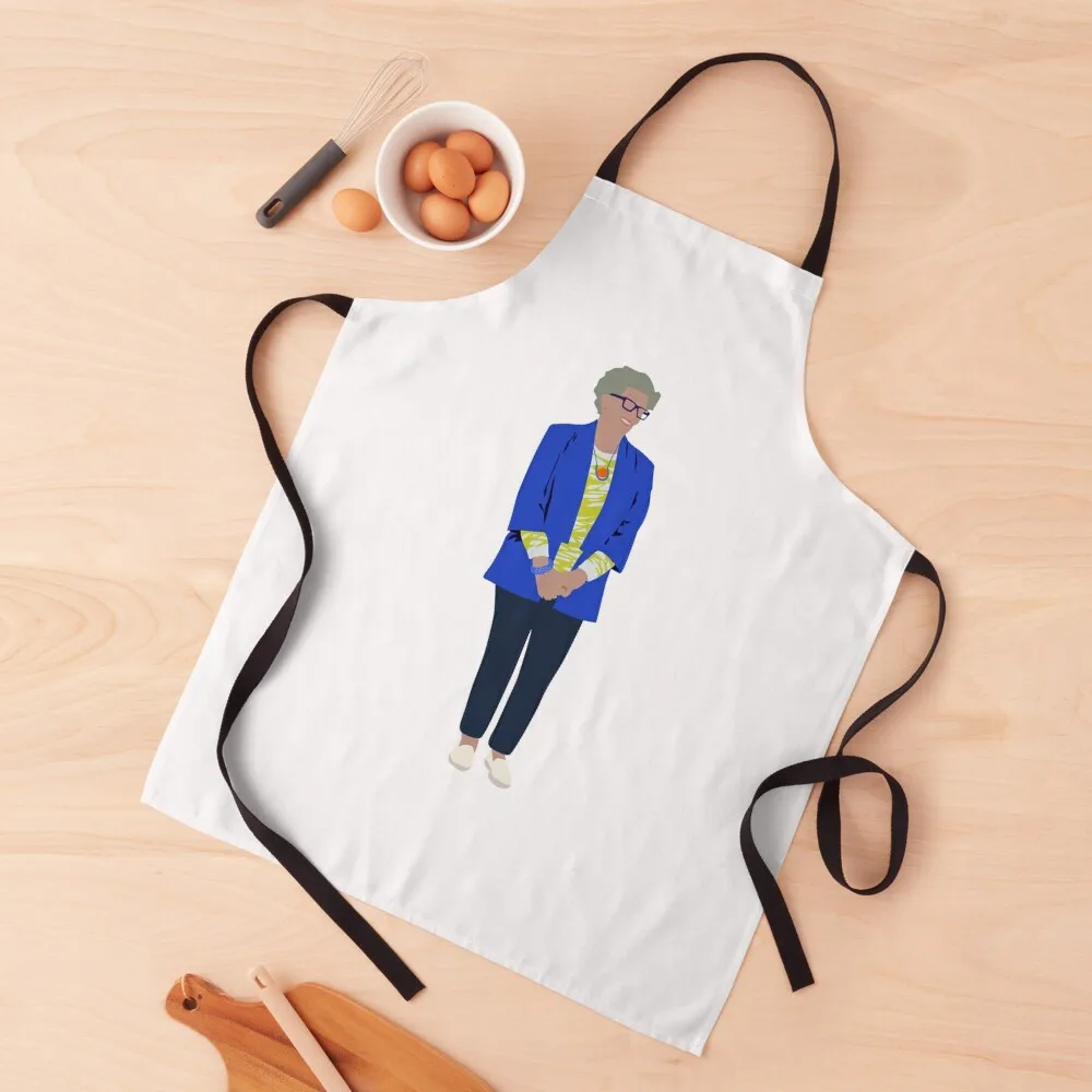 

Great British Baking Show Prue Leith S7E2 Apron Useful Things For Kitchen Women Kitchen Apron Professional Barber Apron