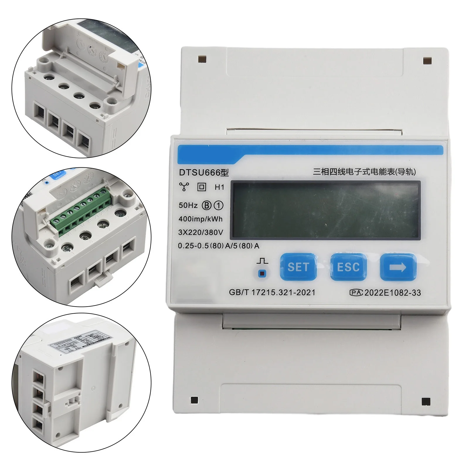Трехфазный Измеритель EZ Meter DTSU666, считываемый счетчик (кВтч) и Modbus RTU для точного измерения энергии
Трехфазный Измеритель EZ Meter DTSU666, считываемый счетчик (кВтч) и Modbus RTU для точного измерения энергии