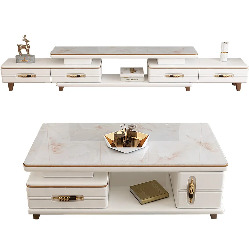 TV cabinet and coffee table combination, modern and simple living room, rock panel household use
TV cabinet and coffee table combination, modern and simple living room, rock panel household use