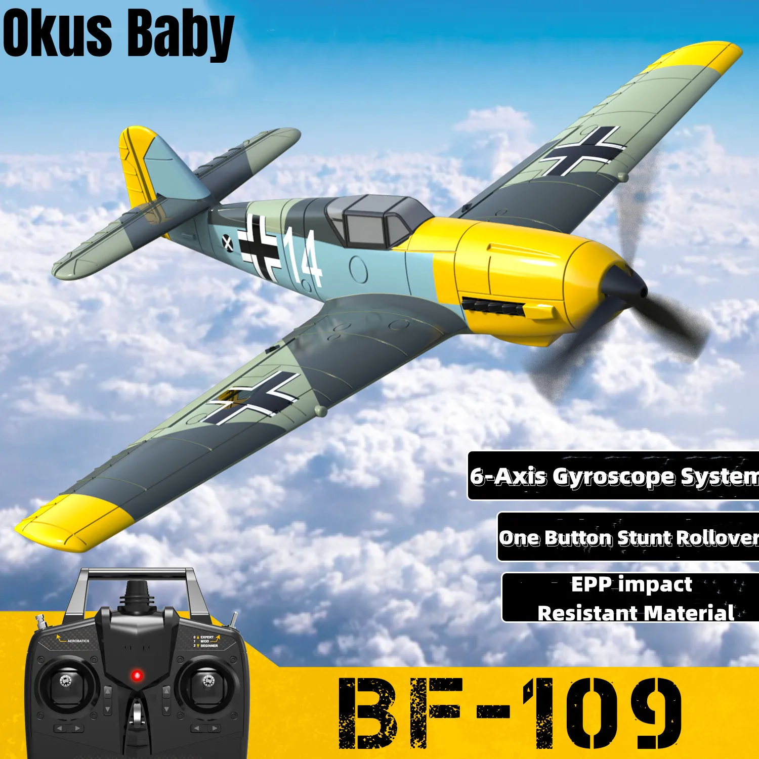 2023 Volantex BF109 RC Airplane 2.4GHz 4CH 400mm Wingspan 6-Axis One Key Turn Xpilot Stabilization System EPP Mini RTF Toy
2023 Volantex BF109 RC Airplane 2.4GHz 4CH 400mm Wingspan 6-Axis One Key Turn Xpilot Stabilization System EPP Mini RTF Toy