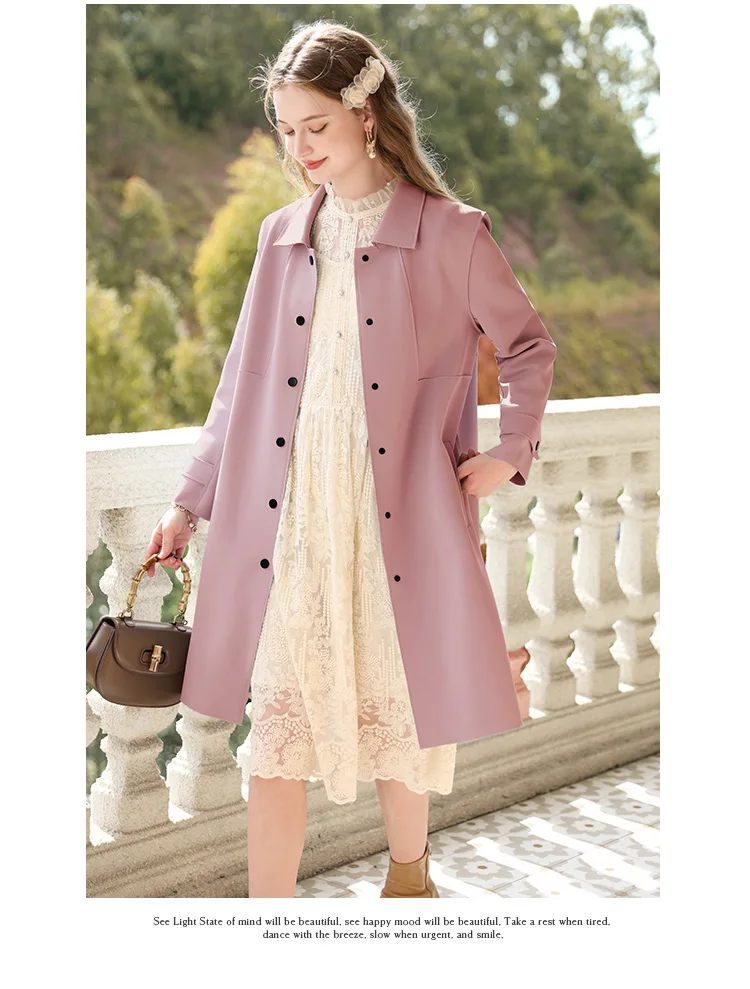 I BELIEVE YOU British Trench Coat Women Mid-length 2023 Autumn New High-grade Gentle Retro Turn-down Collar Jackets 2234185356 I BELIEVE YOU British Trench Coat Women Mid-length 2023 Autumn New High-grade Gentle Retro Turn-down Collar Jackets 2234185356