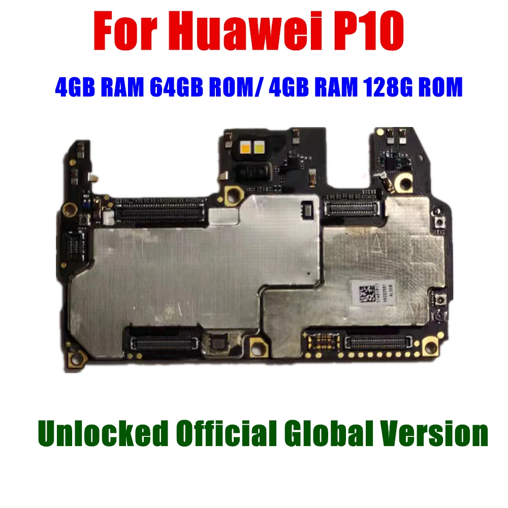 

100% Original 64gb 128gb For HUAWEI P10 Motherboard Disassemble Unlocked Mainboard For HUAWEI P10 Logic Board With Full Chips