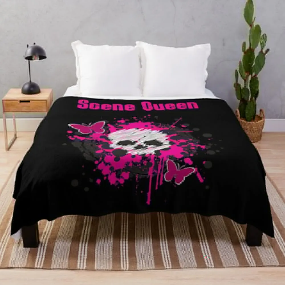 

Scene Queen Shirt Throw Blanket Decorative Beds Decorative Sofa Cute Plaid warm for winter Blankets