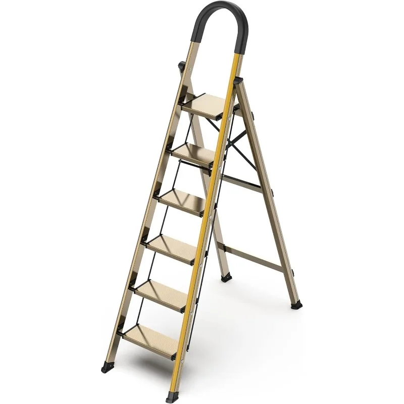 Ladder, Aluminum Folding Step Stool with Anti-Slip Sturdy and Pedal, Portable Lightweight Stepladder with Convenient Handgrip
Ladder, Aluminum Folding Step Stool with Anti-Slip Sturdy and Pedal, Portable Lightweight Stepladder with Convenient Handgrip