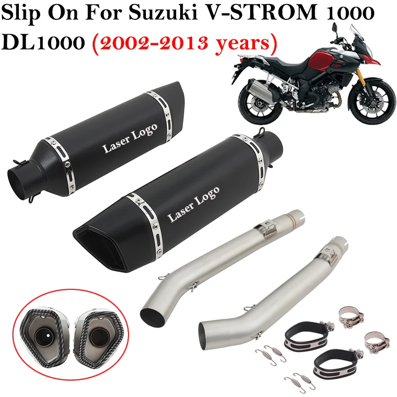 Slip On For SUZUKI V-STROM 1000 DL1000 1000 Vstrom 2002-2013 Motorcycle Exhaust Escape Modify Left / Right Mid Link Pipe Muffler
Slip On For SUZUKI V-STROM 1000 DL1000 1000 Vstrom 2002-2013 Motorcycle Exhaust Escape Modify Left / Right Mid Link Pipe Muffler