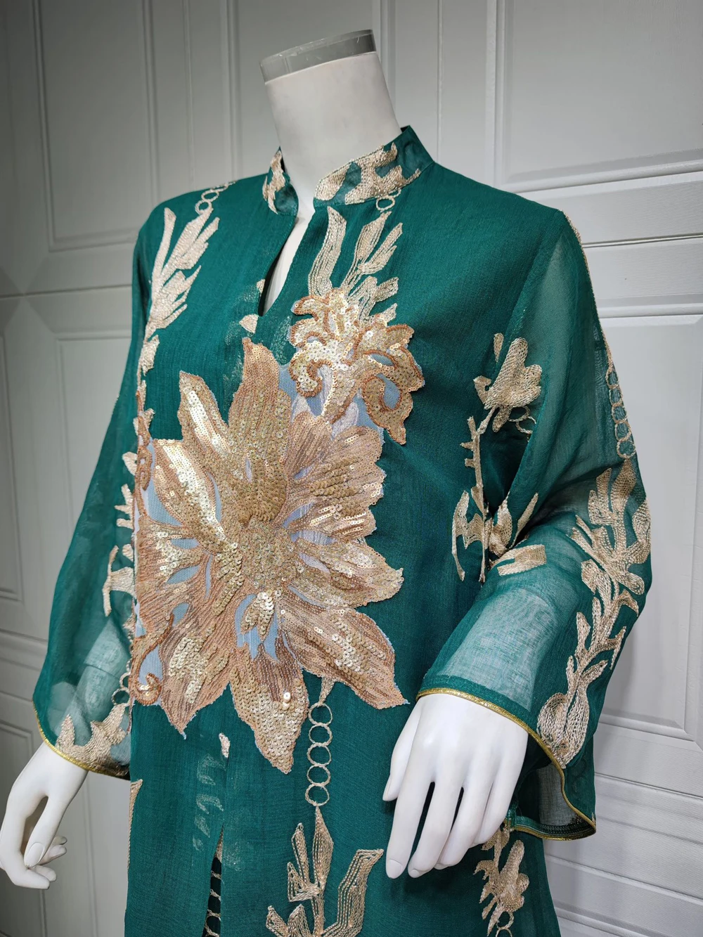 Maxi Dress Golden Sequins Embroidery Green White Abaya Woman Muslim Female Jalabiya Arabic Elegant Clothing Long Sleeves 196 Mallzona Sd0014d0ae5fd4316b8f79690f57a4cd7a Maxi Dress Golden Sequins Embroidery Green White Abaya Woman Muslim Female Jalabiya Arabic Elegant Clothing Long Sleeves Mallzona