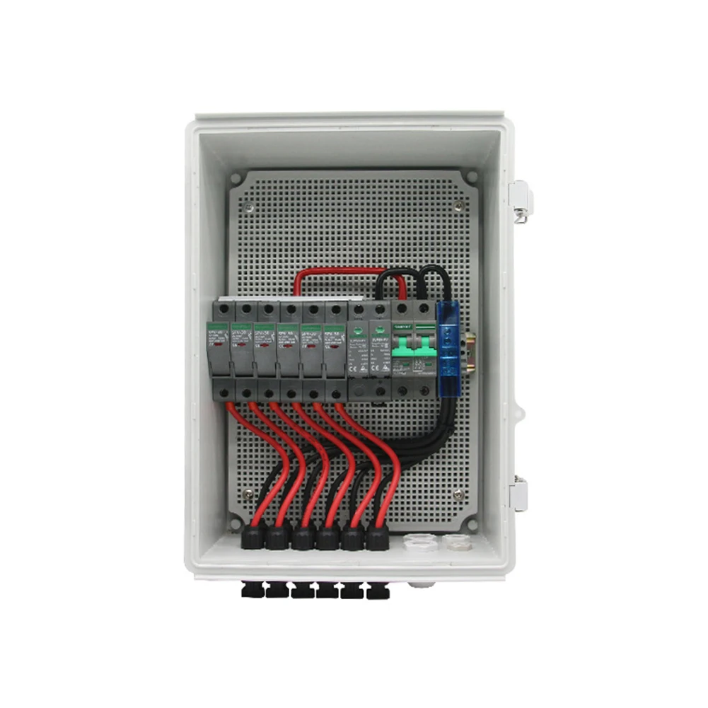 Солнечная панель PV комбайнер коробка для солнечной системы комплект IP65 Водонепроницаемый 6-струнный автоматический выключатель защита от разряда
Солнечная панель PV комбайнер коробка для солнечной системы комплект IP65 Водонепроницаемый 6-струнный автоматический выключатель защита от разряда