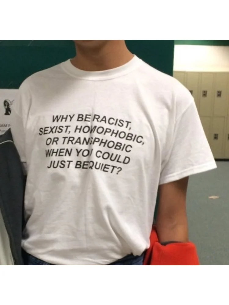 ''Why be Racist When You Could Just be Quiet "Shirt Tumblr Outfit T-shirt Human Rights t shirt feminist women tops
''Why be Racist When You Could Just be Quiet "Shirt Tumblr Outfit T-shirt Human Rights t shirt feminist women tops
