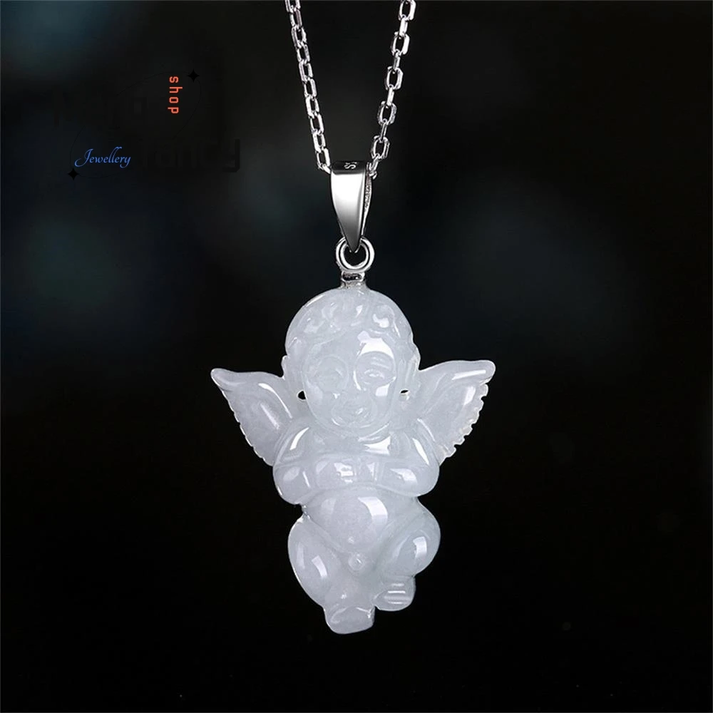 S925 Silver Buckle Natural Myanmar A-goods Jadeite Angel Baby Pendant Exquisite Cute Mascots Luxury Quality Jewelry Holiday Gift
S925 Silver Buckle Natural Myanmar A-goods Jadeite Angel Baby Pendant Exquisite Cute Mascots Luxury Quality Jewelry Holiday Gift