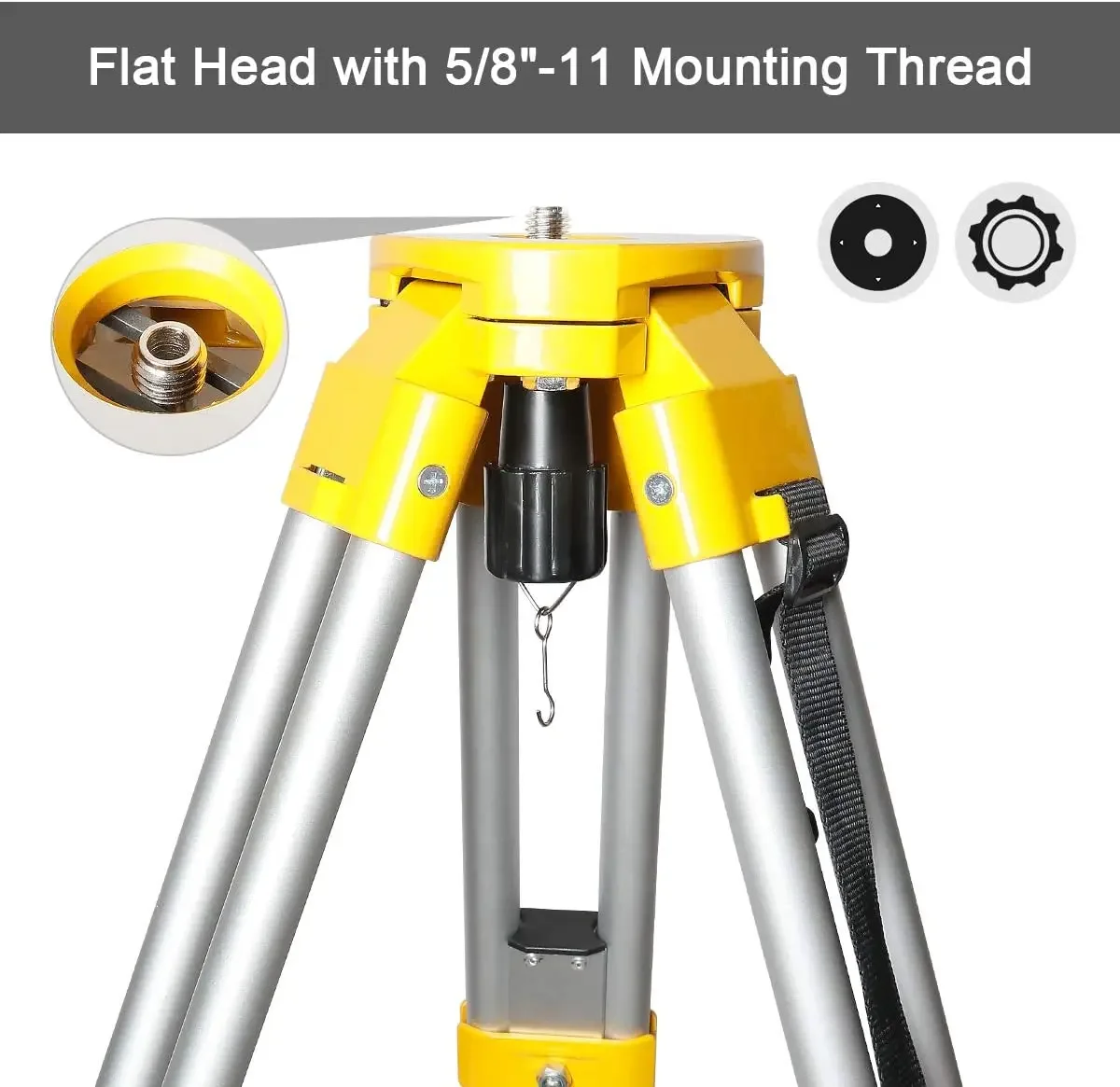 Huepar M3Y For Total Station, Automatic Optical Level, Rotary Laser,Aluminum Flat Head Heavy Duty Telescoping Tripod
Huepar M3Y For Total Station, Automatic Optical Level, Rotary Laser,Aluminum Flat Head Heavy Duty Telescoping Tripod
