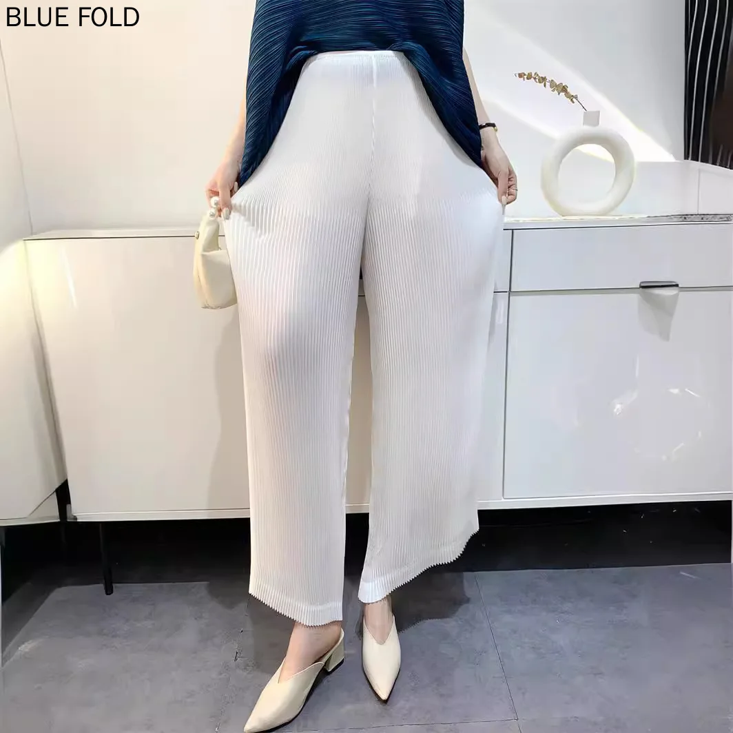 MIYAKE 2024 Summer Pleated Toothpick Pleated Pants Women's Trousers Comfortable Casual Straight Pants High Waisted Versatile
MIYAKE 2024 Summer Pleated Toothpick Pleated Pants Women's Trousers Comfortable Casual Straight Pants High Waisted Versatile
