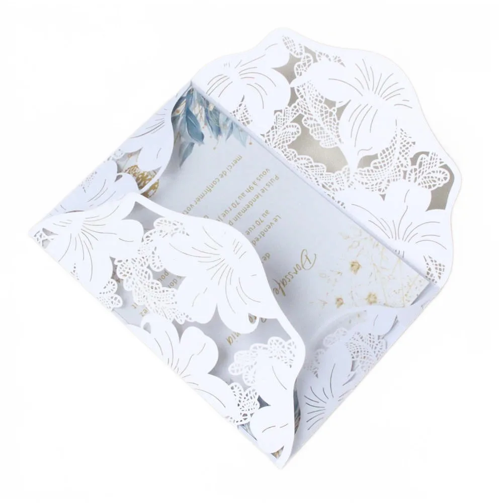 Laser Cut Invitations Pocket White Ivory Elegant Design For Wedding Baptism Customized Text Printig 50 Sets Multi Colors
Laser Cut Invitations Pocket White Ivory Elegant Design For Wedding Baptism Customized Text Printig 50 Sets Multi Colors