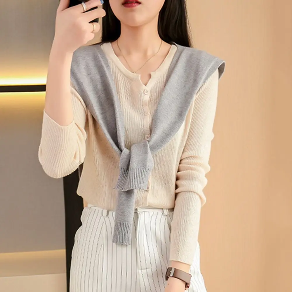 and White Women Clothes Decoration Accessories Stripes Knitted Shawl Female Wool Scarf Solid Color Wraps Korean Style Scarves
and White Women Clothes Decoration Accessories Stripes Knitted Shawl Female Wool Scarf Solid Color Wraps Korean Style Scarves