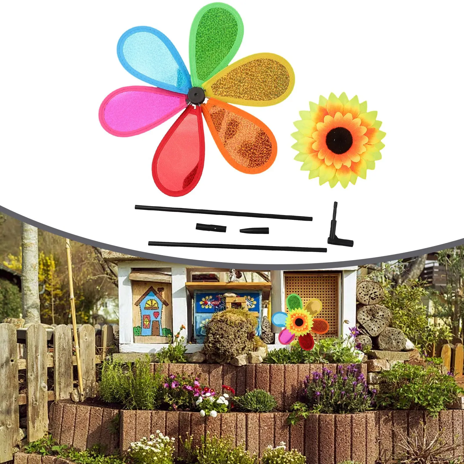 Sunflower Windmill Pinwheel Colourful Sequins Foldable Windmill Carry Camping Picnic Home Garden Decoration
Sunflower Windmill Pinwheel Colourful Sequins Foldable Windmill Carry Camping Picnic Home Garden Decoration