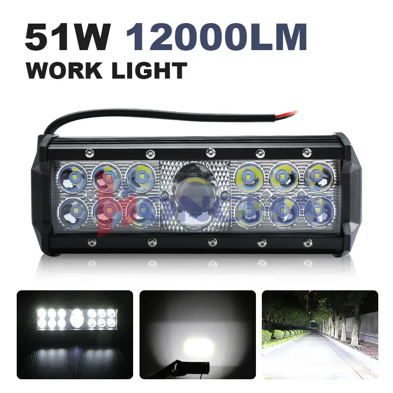 10 Inch 51W LED Light Bar for Truck Car Tractor SUV 4x4 ATV Offroad Driving Fog Lamp Combo LED Work Light Lens Car Accessories
10 Inch 51W LED Light Bar for Truck Car Tractor SUV 4x4 ATV Offroad Driving Fog Lamp Combo LED Work Light Lens Car Accessories