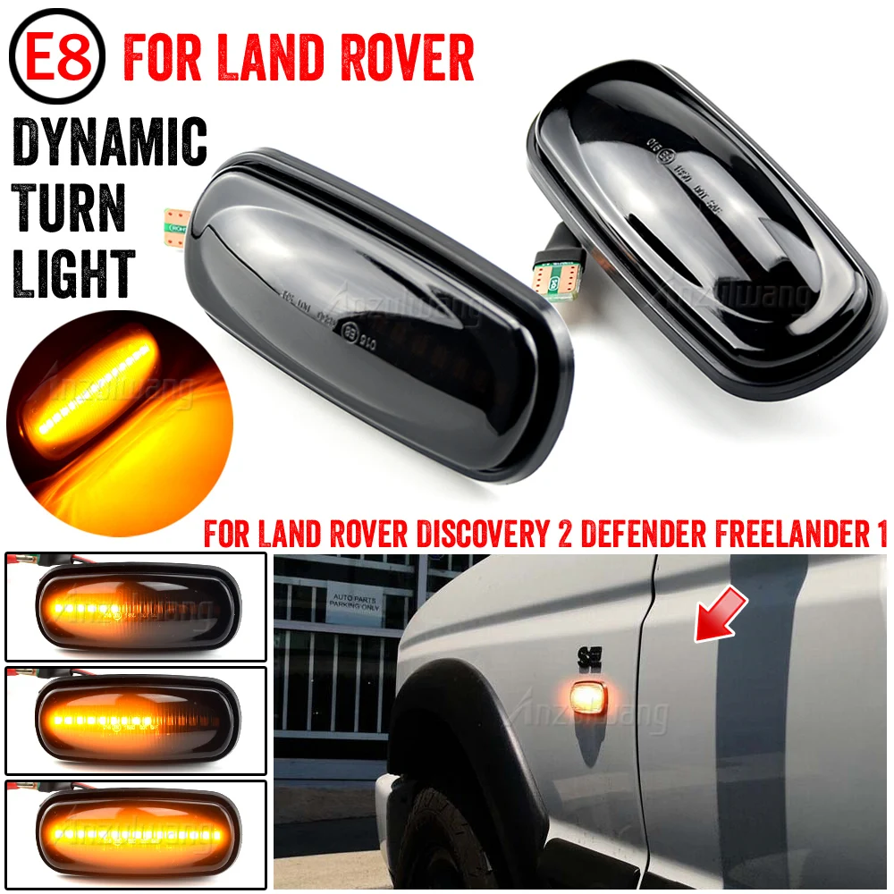 2PCS Amber Dynamic Flowing Water LED Side Marker Light For Land Rover Discovery 2 1999-2004 Defender Freelander 1 2002-2005
2PCS Amber Dynamic Flowing Water LED Side Marker Light For Land Rover Discovery 2 1999-2004 Defender Freelander 1 2002-2005