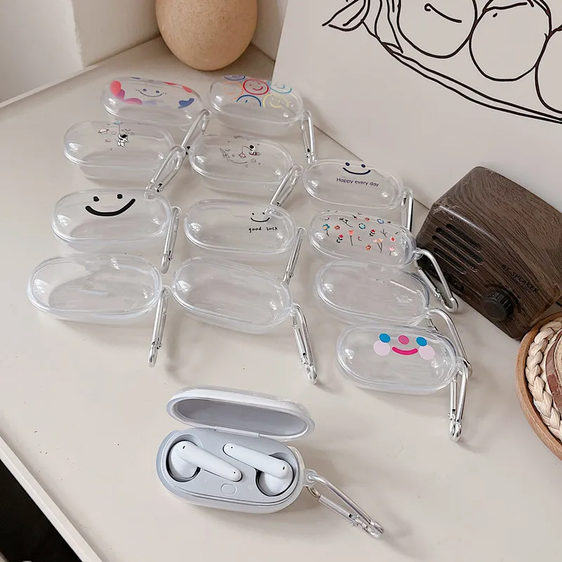 New Cute Cartoon Astronaut/smiling face/flower Earphone Case For Huawei Freebuds SE TPU Transparent headset Case with Hook
New Cute Cartoon Astronaut/smiling face/flower Earphone Case For Huawei Freebuds SE TPU Transparent headset Case with Hook