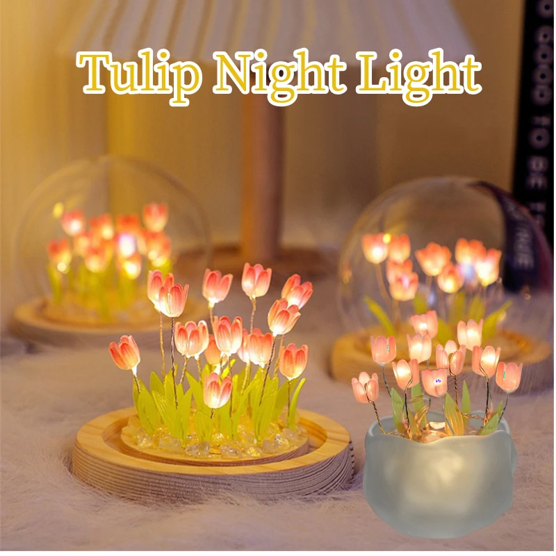DIY Tulip Night Light Girl Bedroom Ornaments Bedside Table Lamps Handmade Girlfriend Mother Birthday Gifts
DIY Tulip Night Light Girl Bedroom Ornaments Bedside Table Lamps Handmade Girlfriend Mother Birthday Gifts