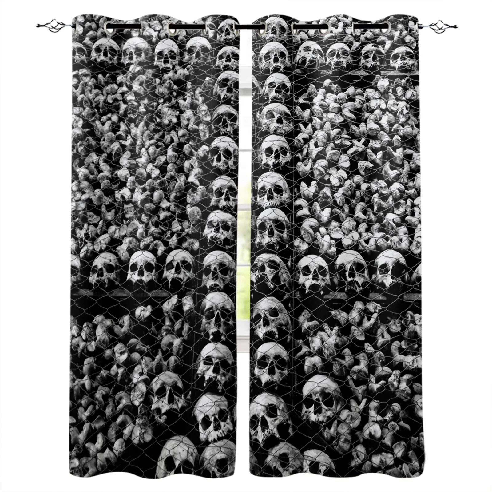Black Skull Blackout Curtains For Living Room Bedroom Printed Window Treatment Drapes Home Decor
Black Skull Blackout Curtains For Living Room Bedroom Printed Window Treatment Drapes Home Decor