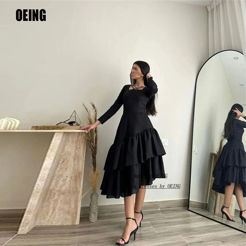 OEING Simple Halter A Line Tea Length Evening Dresses Tiered Long Sleeves Dubai Prom Gowns Forma lOccasion Party Dress
OEING Simple Halter A Line Tea Length Evening Dresses Tiered Long Sleeves Dubai Prom Gowns Forma lOccasion Party Dress