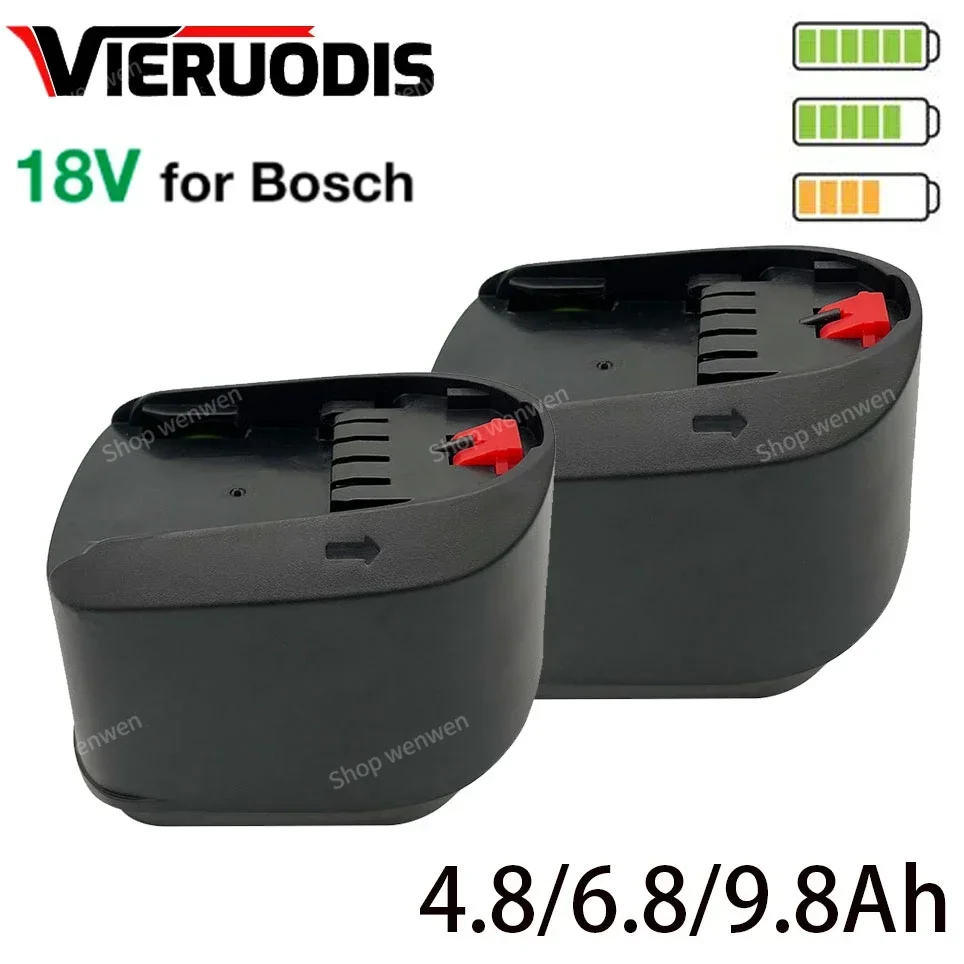 

6.8/9.8Ah Li-ion Rechargeable Battery 18V for Bosch Tools PSB PSR PST 18 Li-2 2607335039 2607335040 2607336208 (only for Type C)