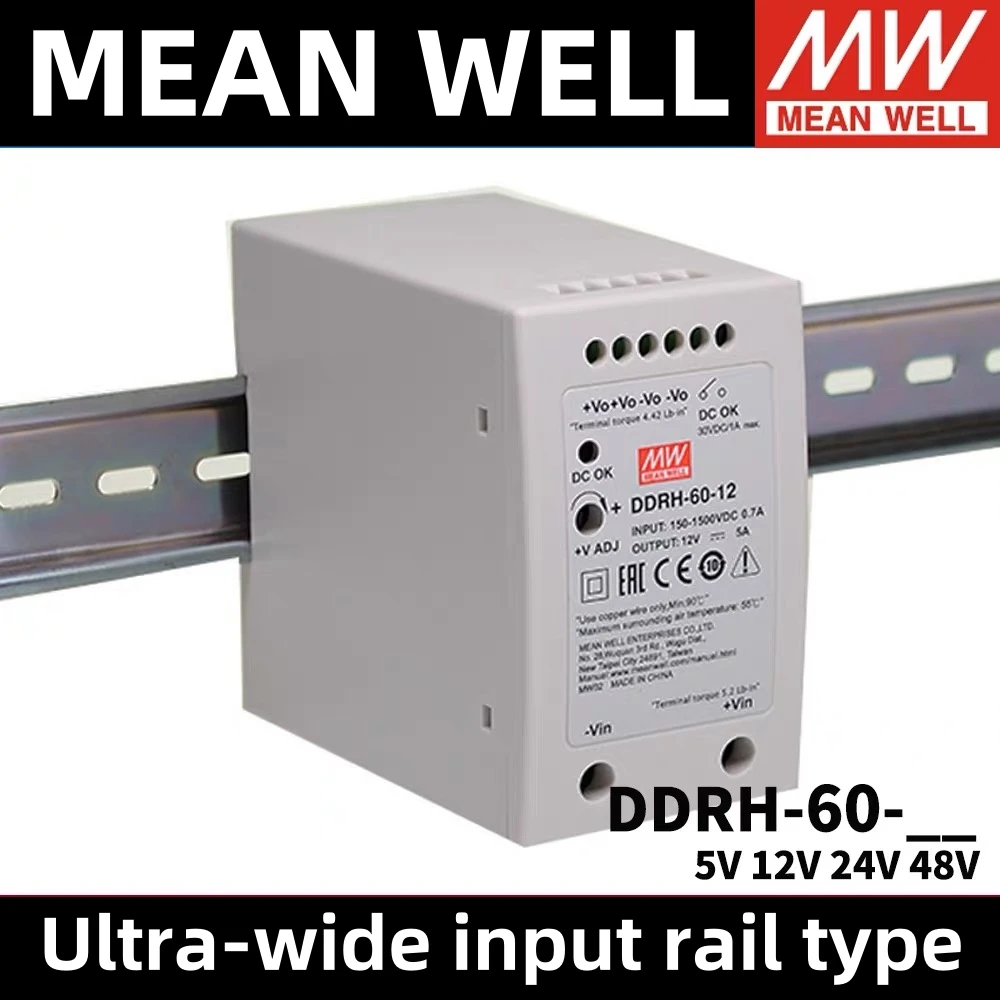 MEAN WELL DDRH-60-5 DDRH-60-12 DDRH-60-24 DDRH-60-48 Original and genuine Ultra-wide input rail type
MEAN WELL DDRH-60-5 DDRH-60-12 DDRH-60-24 DDRH-60-48 Original and genuine Ultra-wide input rail type