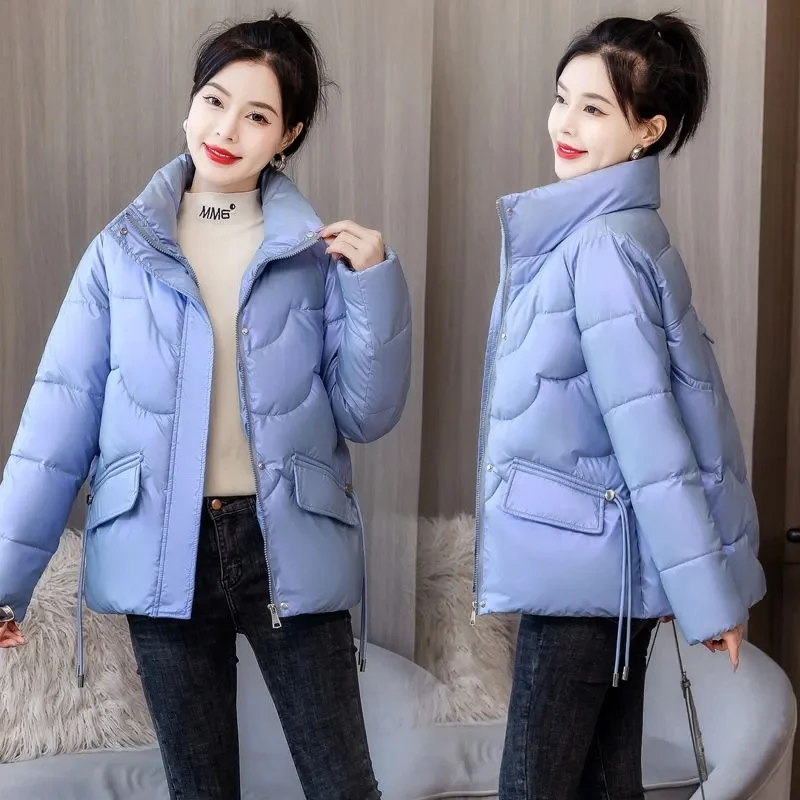 

Короткая женская парка, новинка сезона осень-зима 2024, популярное плотное теплое пальто с соединением, модная Свободная верхняя одежда в Корейском стиле