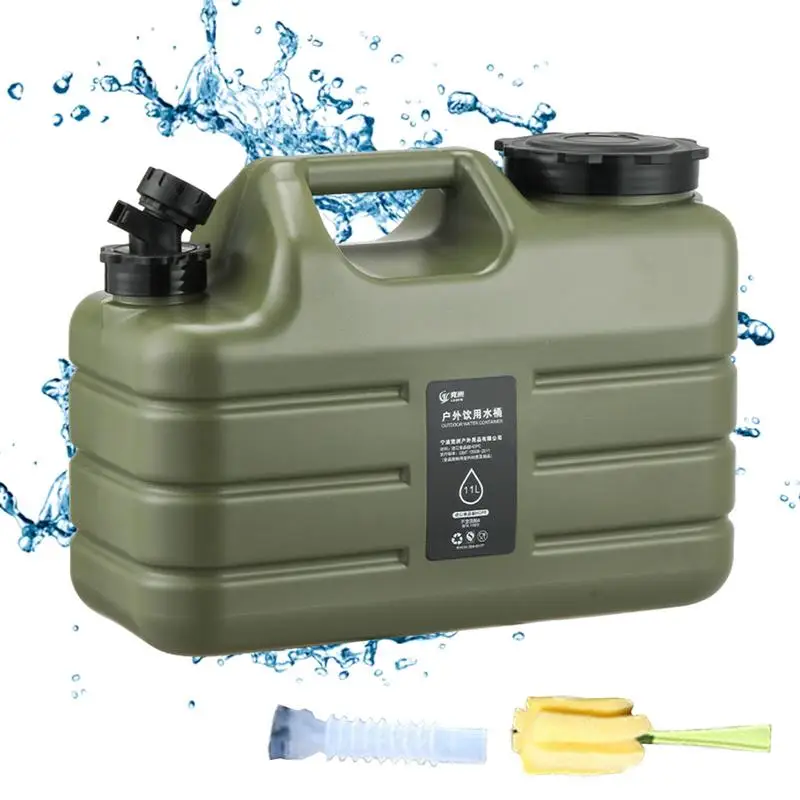 

Camping Water Container 11L Water Storage Dispenser Container With Tap Large Capacity Drinking Water Barrel For RV Picnic