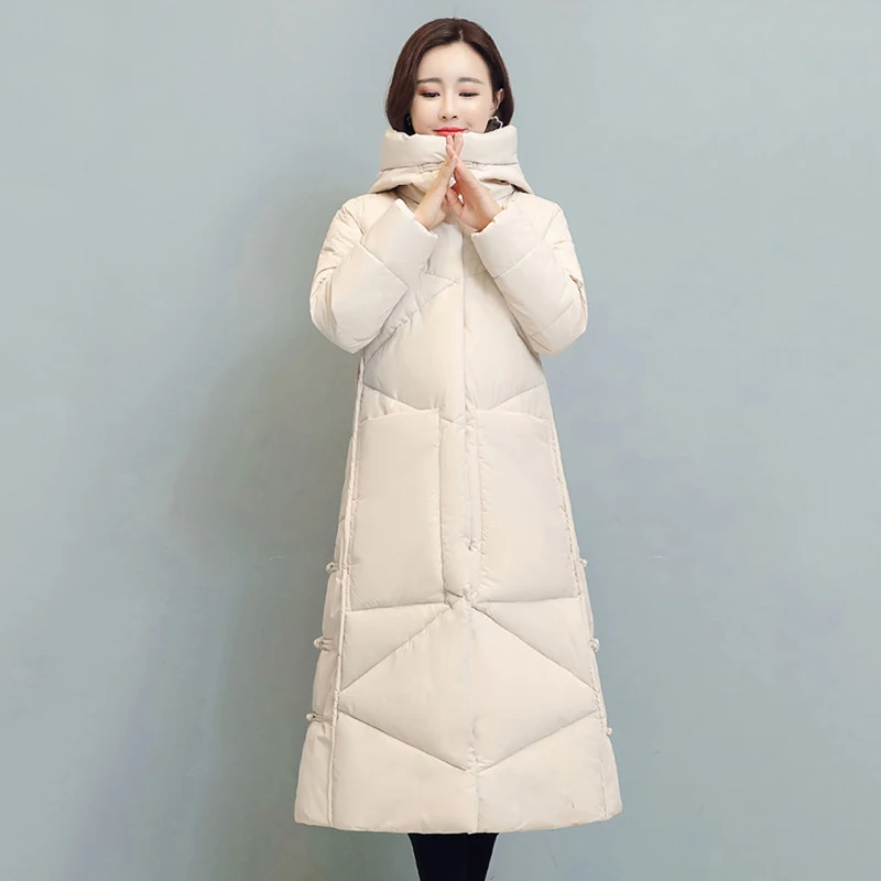 2023 New Winter Women Solid Color Long Cotton-padded Clothes Coat Female Hooded Padded Big Pocket Parkas Thicken Warm Jackets
2023 New Winter Women Solid Color Long Cotton-padded Clothes Coat Female Hooded Padded Big Pocket Parkas Thicken Warm Jackets