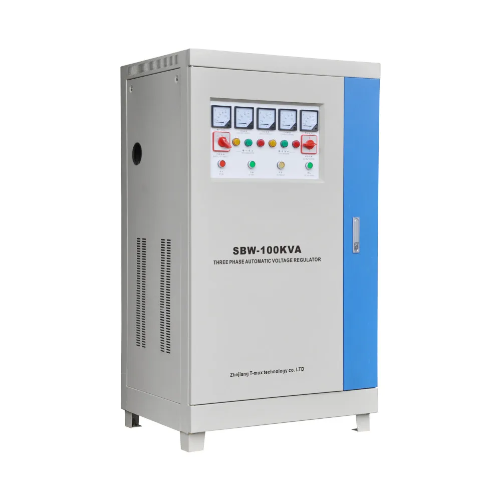SBW Series 150 120 100 50 Kva 3 Phase Automatic Voltage Regulator Stabilizer 
SBW Series 150 120 100 50 Kva 3 Phase Automatic Voltage Regulator Stabilizer