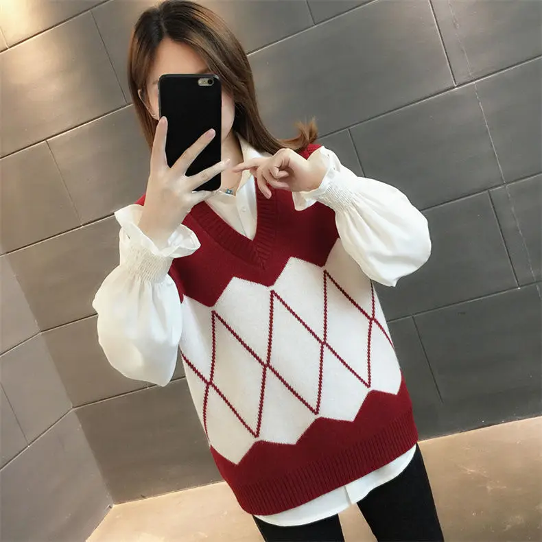 Korean Fashion Loose V-neck Sleeveless Short Sweater Tank Top Women's 2024 Spring and Autumn Knitted Pullover X295
Korean Fashion Loose V-neck Sleeveless Short Sweater Tank Top Women's 2024 Spring and Autumn Knitted Pullover X295