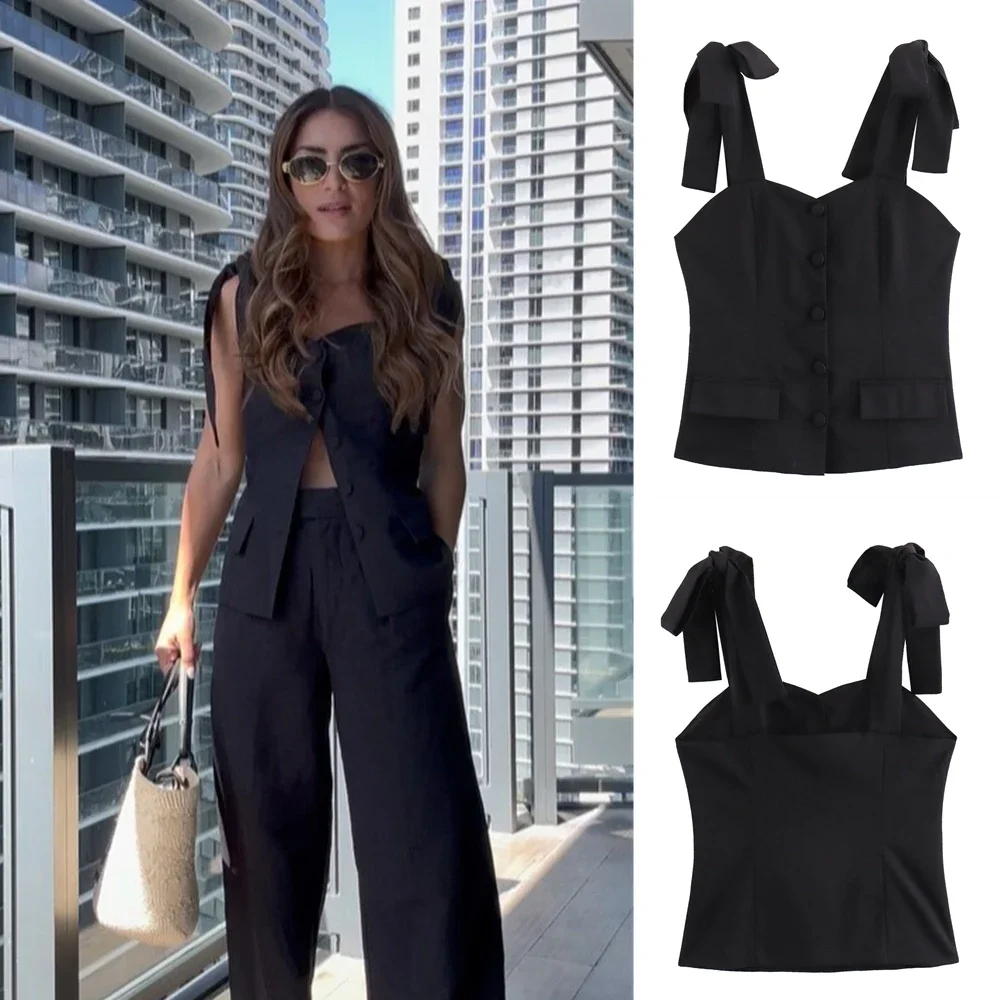 Women's 2024 Summer New Arrival Fashionable And Versatile Single-breasted Knotted Suspender Slim Tube Top
Women's 2024 Summer New Arrival Fashionable And Versatile Single-breasted Knotted Suspender Slim Tube Top