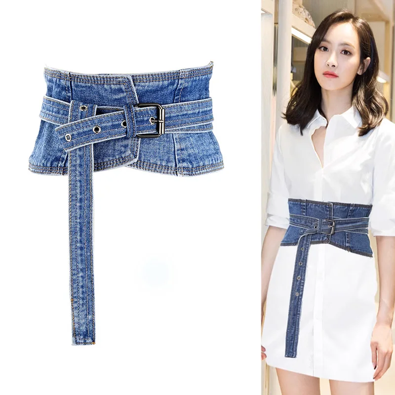 Wide Denim Waist Belt for Women Retro Wide Corset Cinch Belt Waistband Ladies Dress Belt Cinturones Para Mujer Hombre
Wide Denim Waist Belt for Women Retro Wide Corset Cinch Belt Waistband Ladies Dress Belt Cinturones Para Mujer Hombre