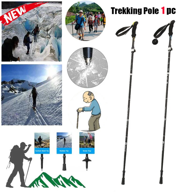 1 Pc Folding Trekking Poles Ultralight Nordic Walking Stick Hiking Telescopic Pole Anti Shock Sticks Sturdy Wear Resistance
1 Pc Folding Trekking Poles Ultralight Nordic Walking Stick Hiking Telescopic Pole Anti Shock Sticks Sturdy Wear Resistance
