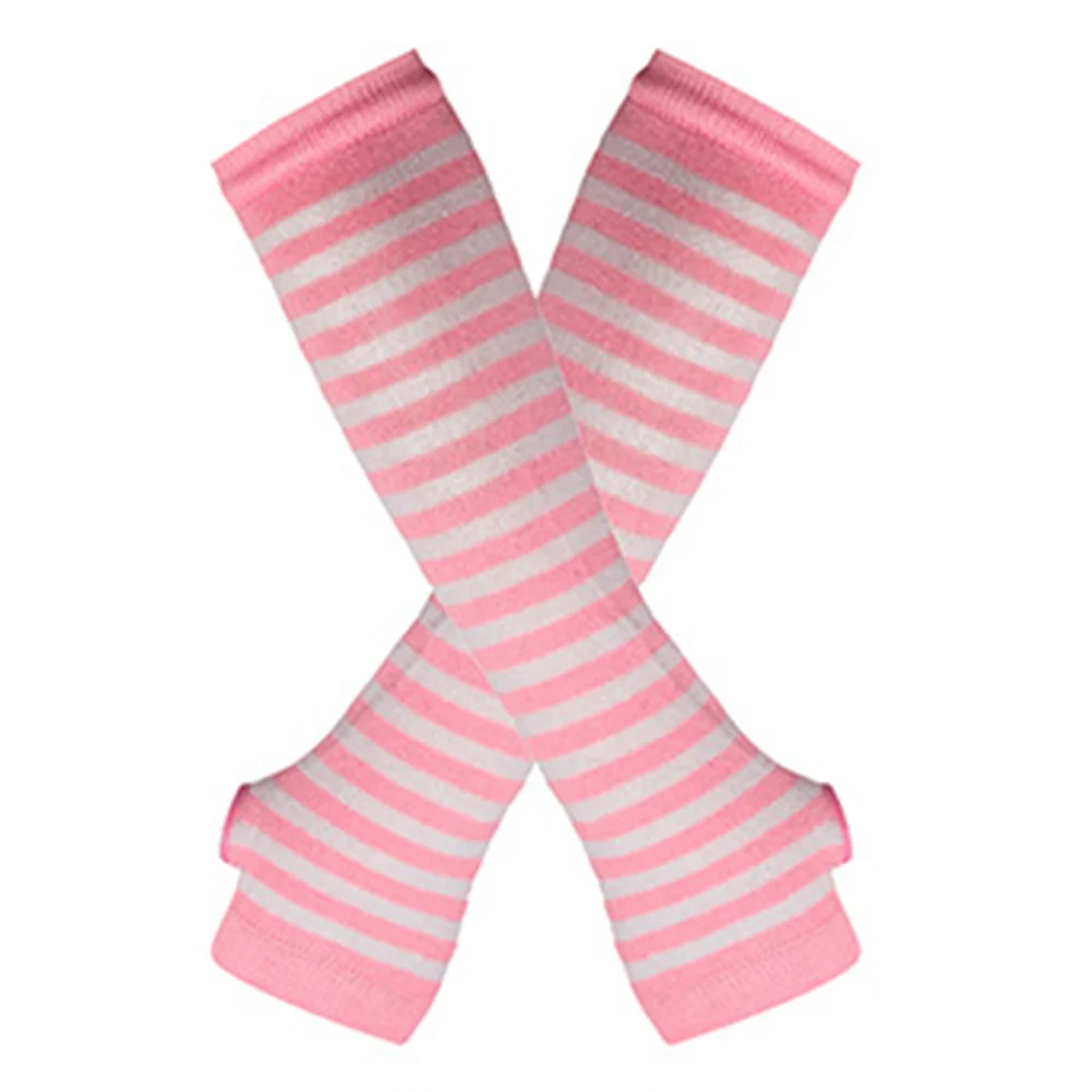 New Women Autumn Winter Long Striped Knitted Arm Sleeves Cotton Elbow Mittens Gloves Fashion Anime Women's Fingerless Gloves
New Women Autumn Winter Long Striped Knitted Arm Sleeves Cotton Elbow Mittens Gloves Fashion Anime Women's Fingerless Gloves