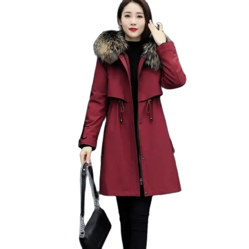 Warm winterfashionabletrendyNew styleParka Coat Women's Mid-Length Faux Leather Coat Women's Detachable Fur Integrated Casual Co
Warm winterfashionabletrendyNew styleParka Coat Women's Mid-Length Faux Leather Coat Women's Detachable Fur Integrated Casual Co