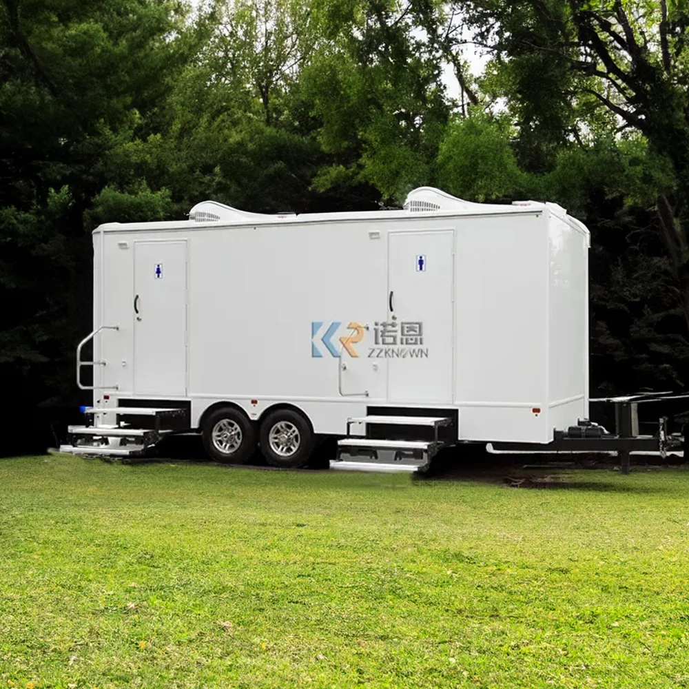 Moveable Toilet And Shower Portable Restroom Luxury Bathroom Trailer Rental Street WC Customized Portable Restroom Trailer 
Moveable Toilet And Shower Portable Restroom Luxury Bathroom Trailer Rental Street WC Customized Portable Restroom Trailer