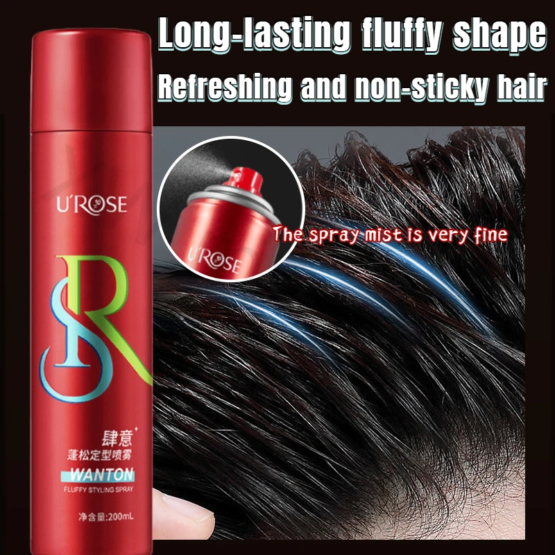 

UROSE мужские и женские волосы пушистый спрей для укладки долговечный Стайлинг освежающий аромат для волос Пушистый Стайлинг мусс спрей для волос