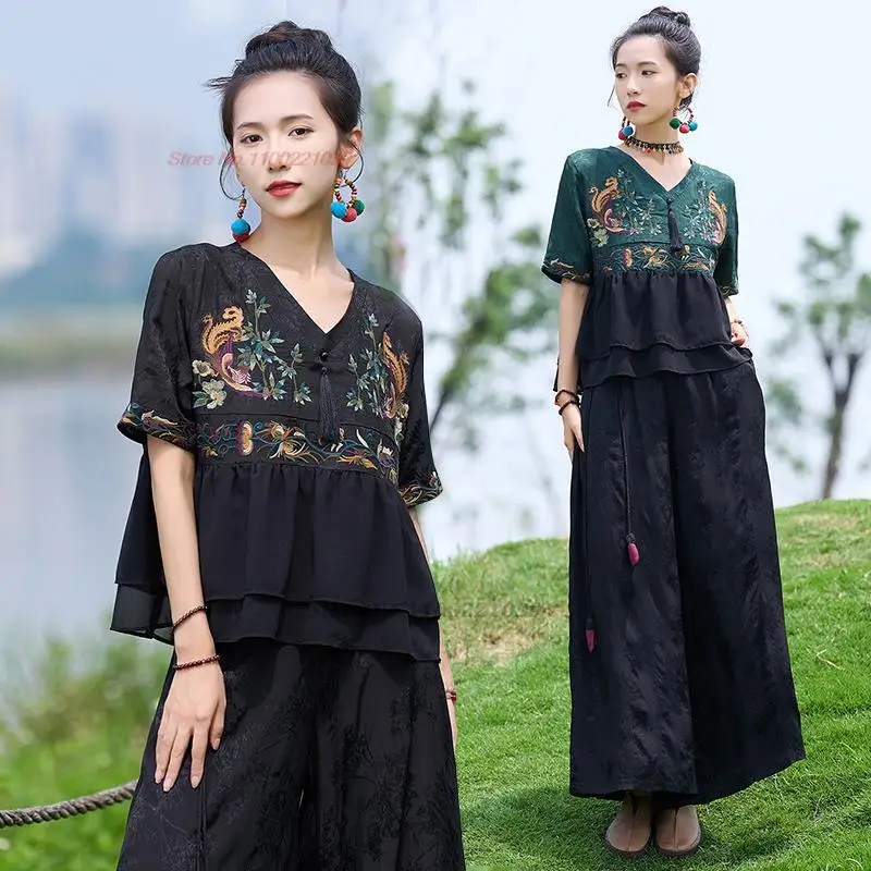 2024 women ethnic hanfu blouse national flower embroidery traditional women patchwork blouse hanfu tops oriental retro tang suit
2024 women ethnic hanfu blouse national flower embroidery traditional women patchwork blouse hanfu tops oriental retro tang suit