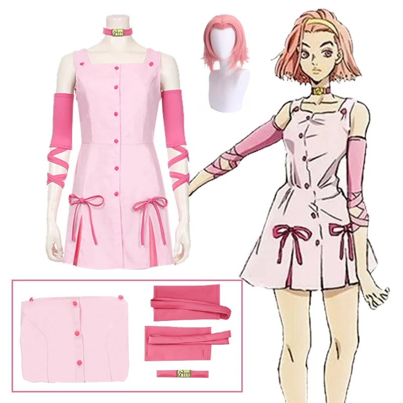 Anime JOJO Sugimoto Reimi Cosplay Costume JoJo's Bizarre Adventure Wig Cute Girl Strap Skirt Woman Dress Halloween Party Outfit
Anime JOJO Sugimoto Reimi Cosplay Costume JoJo's Bizarre Adventure Wig Cute Girl Strap Skirt Woman Dress Halloween Party Outfit