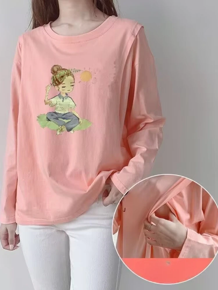Autumn Fashion Pregnant Women Lactation Clothes Long Sleeve O-Neck Fashion Printing Maternity Nursing T-Shirt Breastfeeding Top
Autumn Fashion Pregnant Women Lactation Clothes Long Sleeve O-Neck Fashion Printing Maternity Nursing T-Shirt Breastfeeding Top