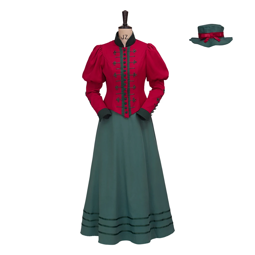 Women's Edwardian Vintage Top Skirts Dress Halloween Party Medieval 1890s Dress Belle Gown Outfit with Hat
Women's Edwardian Vintage Top Skirts Dress Halloween Party Medieval 1890s Dress Belle Gown Outfit with Hat