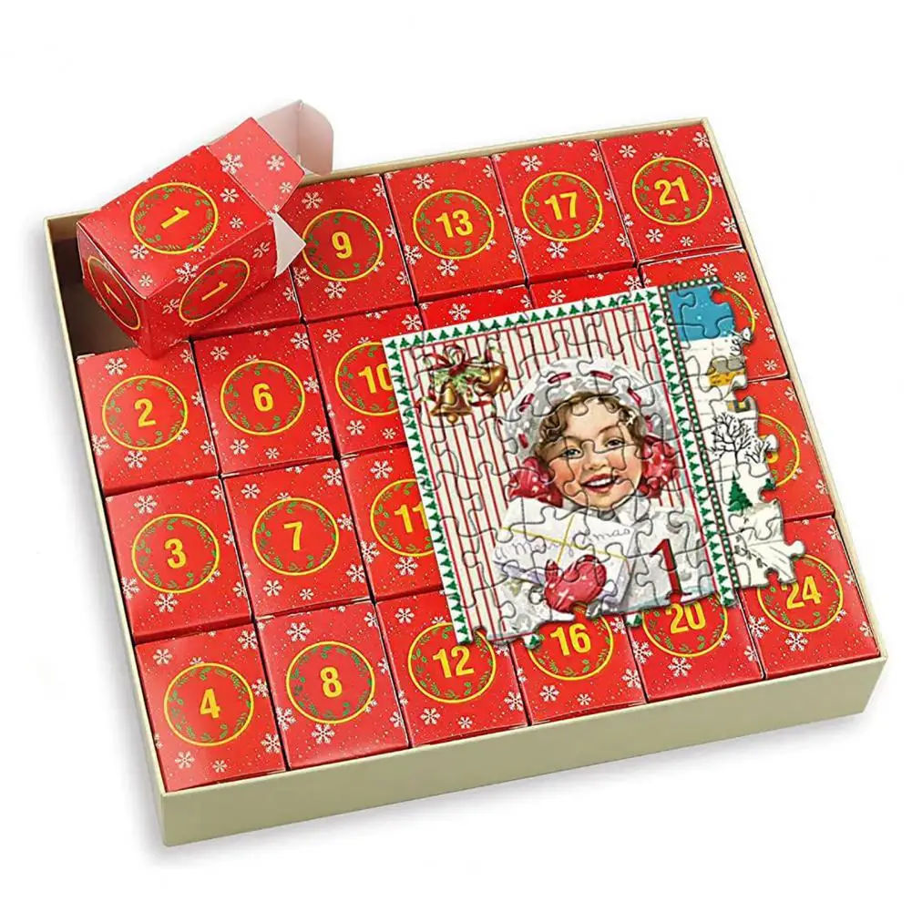 Blind Box Jigsaw Puzzle Exciting Christmas Advent Calendar Jigsaw Puzzle Surprise Children with 24 Days Countdown Gift Holiday
Blind Box Jigsaw Puzzle Exciting Christmas Advent Calendar Jigsaw Puzzle Surprise Children with 24 Days Countdown Gift Holiday
