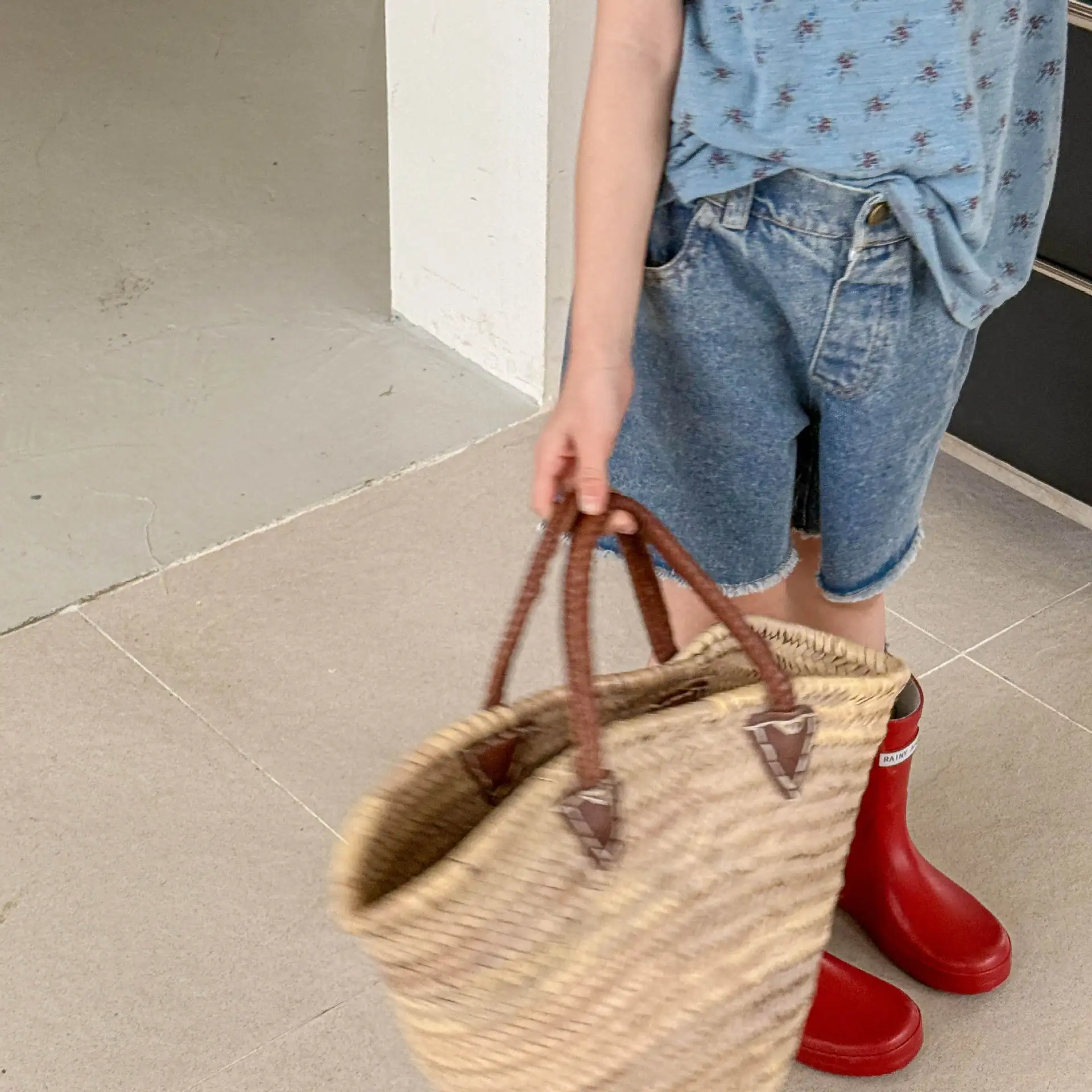 2025 Summer New Girls Denim Shorts Children Casual Pants Loose Boys Jeans Solid Color Baby Shorts Kids Clothes 14 Sd0227eb5a051442b9328dd693133fdf8K